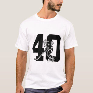 Camiseta Número 40 Anos de Hóquei no Gelo 40º Aniversário