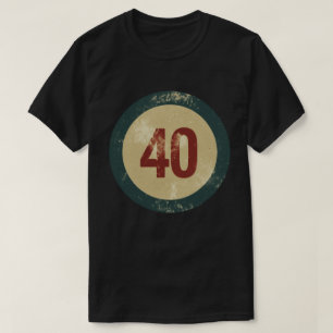 Camiseta Número 40 Vintage Desgastado