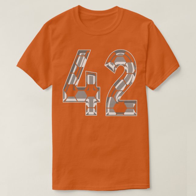 Camiseta Número 42 Jersey 42 Mãe Jogador Ventilador 1 (Frente do Design)