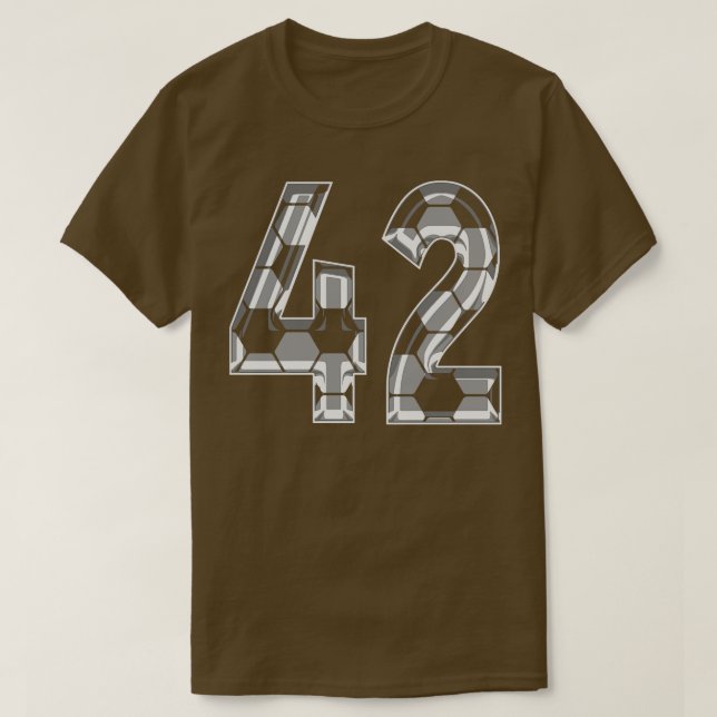 Camiseta Número 42 Jersey 42 Ventilador do jogador mãe (Frente do Design)
