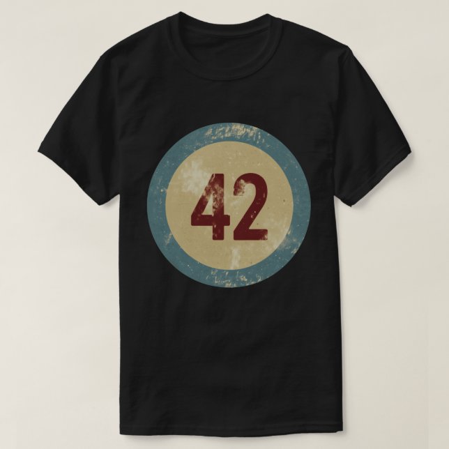Camiseta Número 42 Vintage Desgastado (Frente do Design)