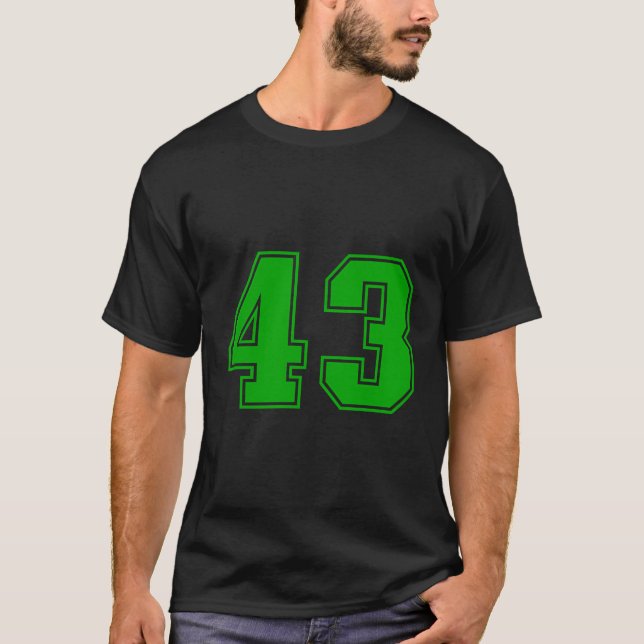 Camiseta Número 43 do Green Sports Fan Jersey (Frente)