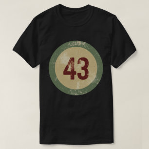 Camiseta Número 43 Vintage Desgastado