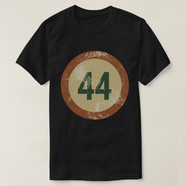Camiseta Número 44 Vintage Distressed (Frente do Design)