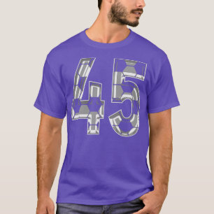 Camiseta Número 45 Jersey 45 Mãe Player Ventilador 1