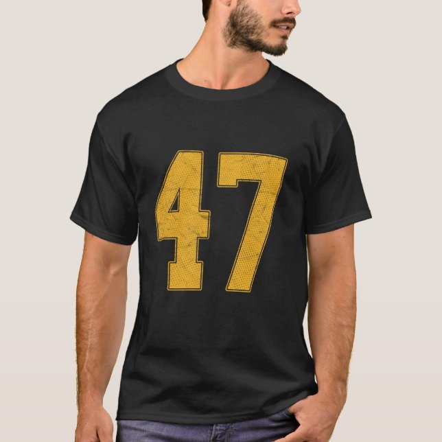 Camiseta Número 47 Equipe Uniforme de Esportes Numerada Jer (Frente)