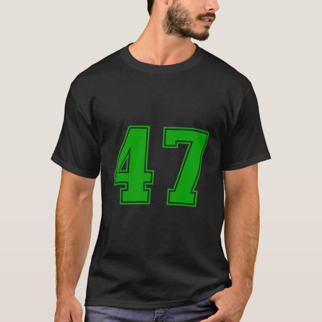 Camiseta Número 47 Green Sports Fan Jersey Número (Frente)