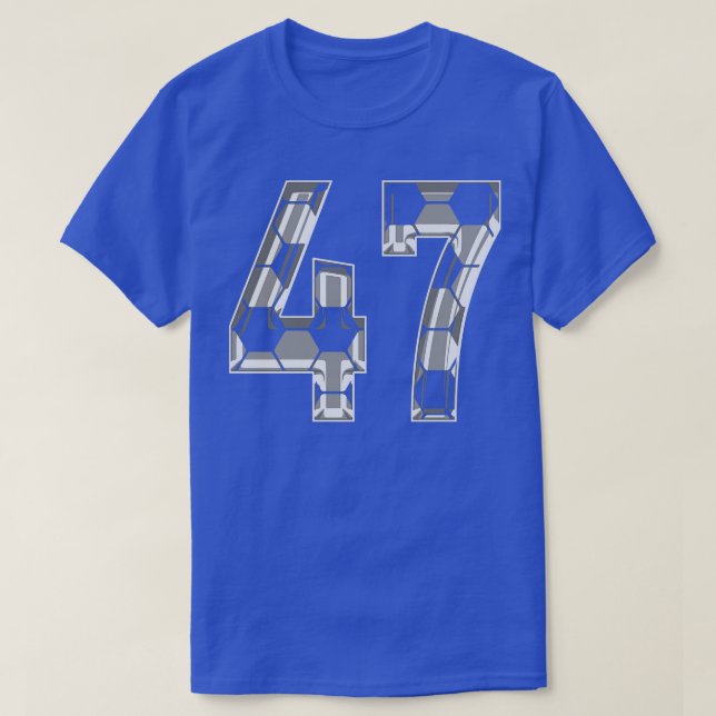 Camiseta Número 47 Jersey 47 Mãe Player Ventilador 1 (Frente do Design)