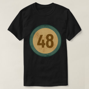Camiseta Número 48 Vintage Desgastado