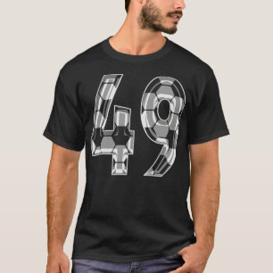 Camiseta Número 49 Jersey 49 Ventilador do Jogador Mãe