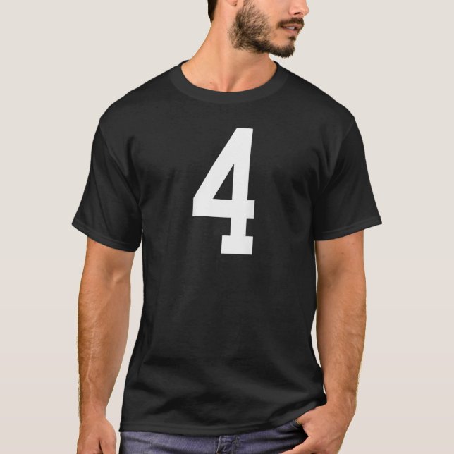 Camiseta Número 4 Treinamento de Design traseiro (Frente)
