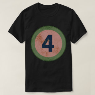 Camiseta Número 4 Vintage Distressed
