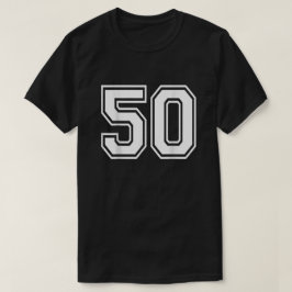 Camiseta Número 50 Equipe de Esportes Varsity Jersey 50º An