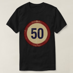 Camiseta Número 50 Vintage Desgastado