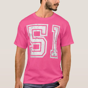 Camiseta Número 51 Sports Jersey Lucky No
