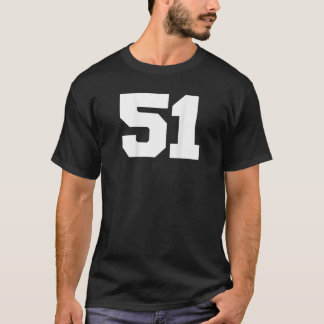 Camiseta Número 51 Sports Jersey Player 51 Fan BACK IMPRESS