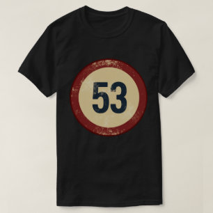 Camiseta Número 53 Vintage Desgastado
