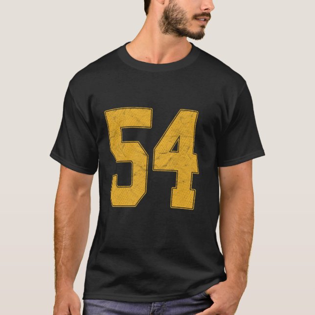 Camiseta Número 54 Equipe Uniforme de Esportes Numerada Jer (Frente)