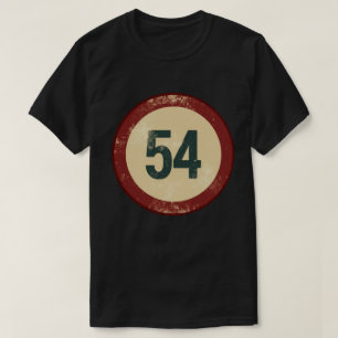 Camiseta Número 54 Vintage Desgastado