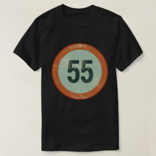 Camiseta Número 55 Vintage Desgastado