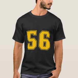 Camiseta Número 56 Yellow Sports Fan Jersey Número