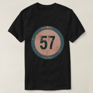 Camiseta Número 57 Vintage Desgastado