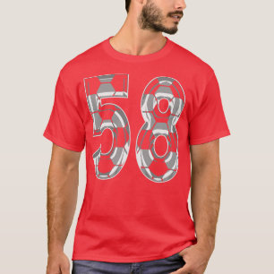 Camiseta Número 58 Jersey 58 Mãe Player Ventilador 1
