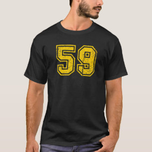 Camiseta Número 59 Esportes Jersey Uniform Fan Athlete Yell