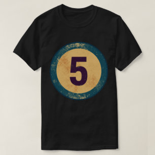 Camiseta Número 5 Vintage Desgastado