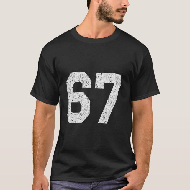Camiseta Número 67 de Jersey Uniform Varsity Sports (Frente)
