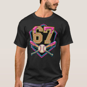 Camiseta Número 67 do Drip de Beisebol Jogador ou 67º