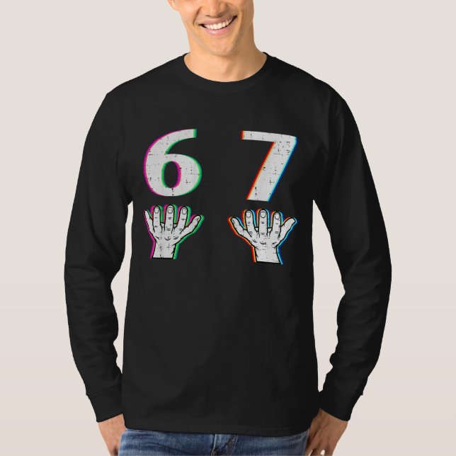 Camiseta Número 6 7 • Correspondência 67 Meme Halloween Sei (Frente)