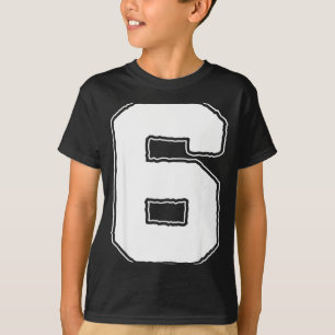 Camiseta Número 6 Aniversário de 6 anos Menino Crianças Sei