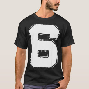 Camiseta Número 6 Aniversário de 6 anos Meninos Seis Hallow