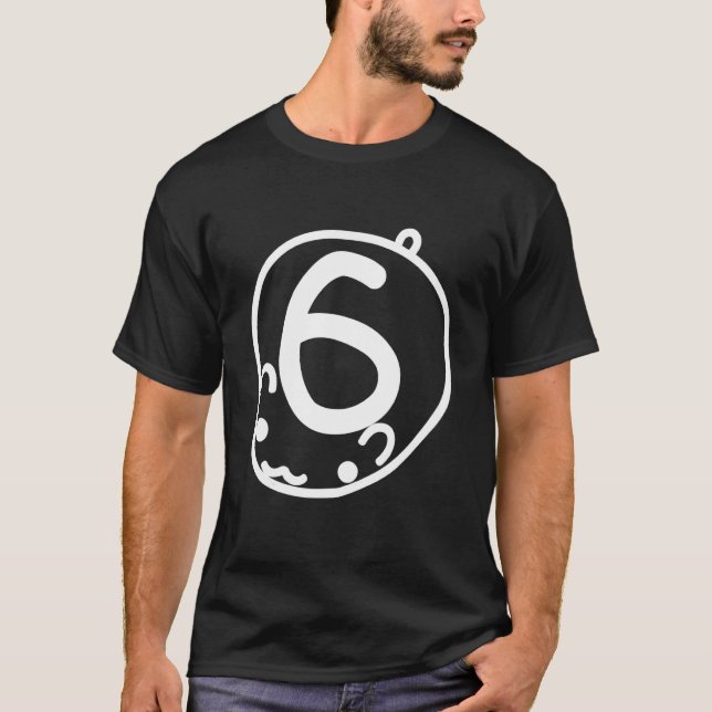 Camiseta Número 6 Aniversário de Hamster (Frente)