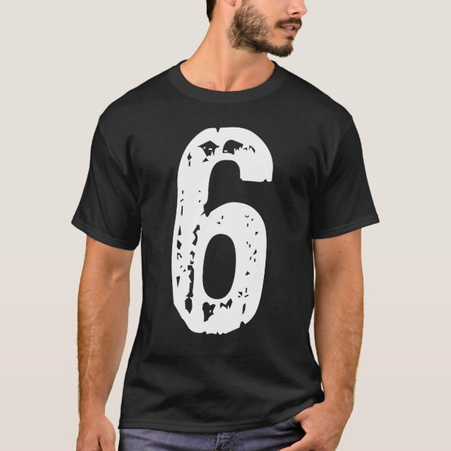 Camiseta Número 6 do esporte (Frente)