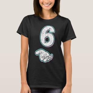 Camiseta Número 6 Fantasia de Halloween do Meme 67 Homens M