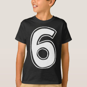 Camiseta Número 6 Seis Sete 6 7 Meme 67 Engraçado Aniversár