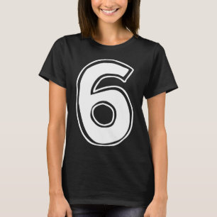 Camiseta Número 6 Seis Sete 6 7 Meme 67 Engraçado Aniversár