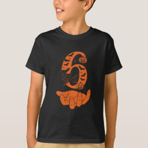 Camiseta Número 6 Traje de Halloween de Meme Correspondente