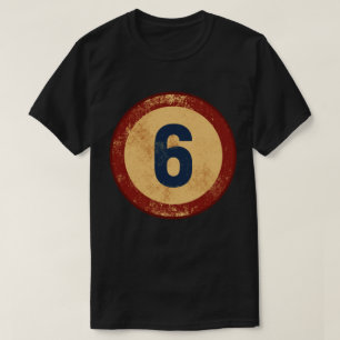 Camiseta Número 6 Vintage Distressed