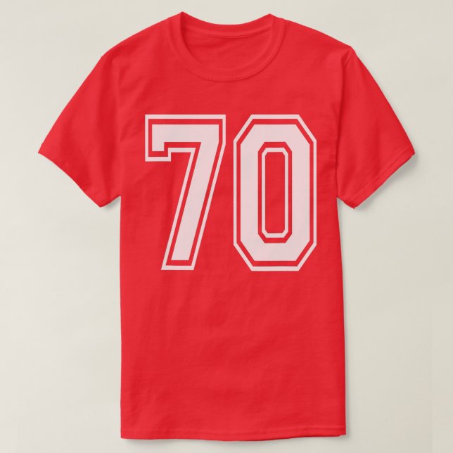 Camiseta Número 70 Birthday Varsity Sports Team Jersey (Frente do Design)