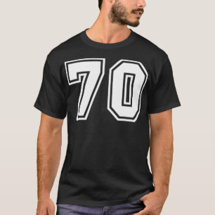 Camiseta Número #70 Sports Jersey Número Favorito da Sort