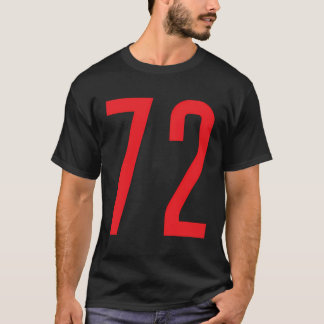 Camiseta Número 72 Red Sports Fan Jersey Número