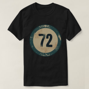 Camiseta Número 72 Vintage Desgastado