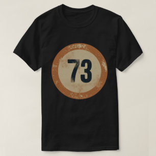 Camiseta Número 73 Vintage Desgastado
