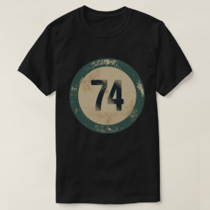 Camiseta Número 74 Vintage Desgastado