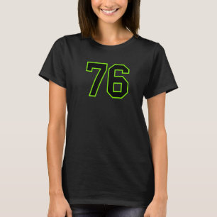 Camiseta Número 76 Esportes Jersey Green Black Favorite