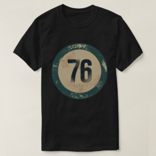 Camiseta Número 76 Vintage Desgastado