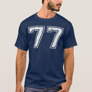 Camiseta Número 77 Vintage Angustiado Setenta e Sete Esport